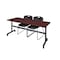 Kobe Rectangle FlipTop Table, 72" W, 29" H, Laminate Top, Mahogany MKFT7230MH44BK - alternate 1